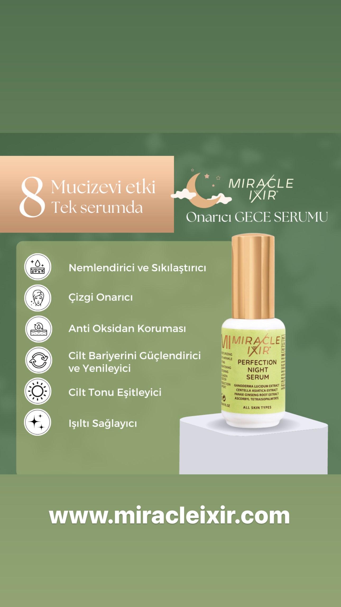 AGE CARE PERFECTION NIGHT SERUM - YAŞLANMA KARŞITI, ONARICI GECE SERUMU